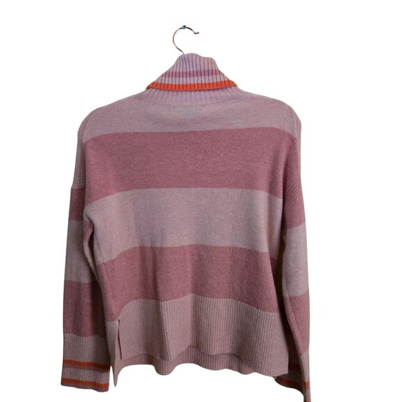 J.Crew Super Soft Merino Wool Alpaca Blend Striped Turtleneck Sweater Size XXS - Picture 3 of 7